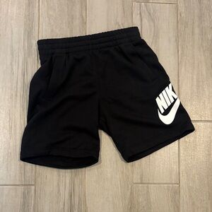 Nike Black Kids Athletic Shorts with White Logo